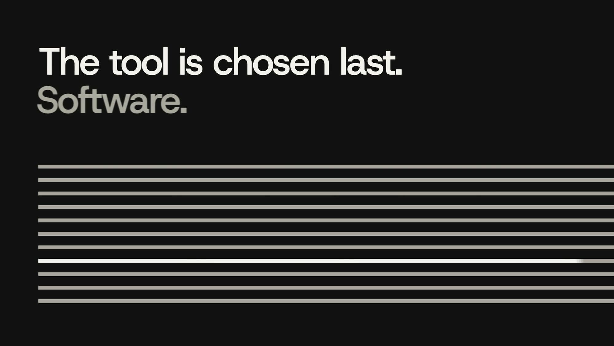 The tool is chosen last, with the list of mediums